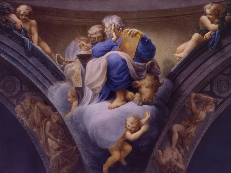 1788-Paolo Toschi - Pennacchio della cupola di San Giovanni con i Santi Luca Evangelista